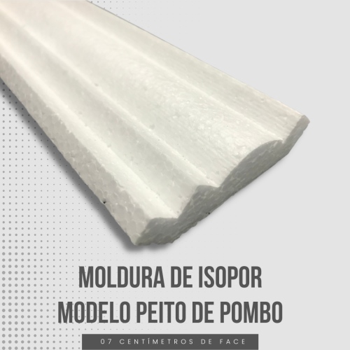 Moldura de Isopor 7 cm de Face - Kit 10 Metros